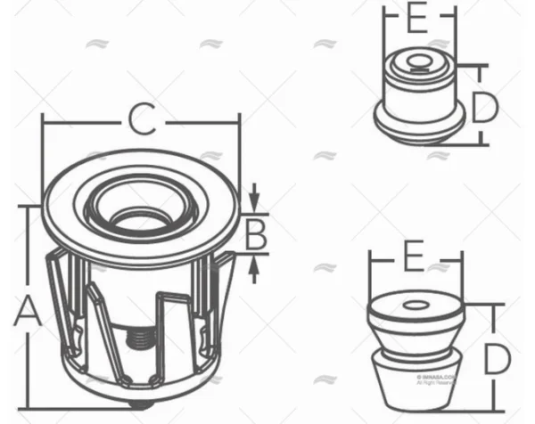 FIJACION NYLON 39mm MARINE TOWN