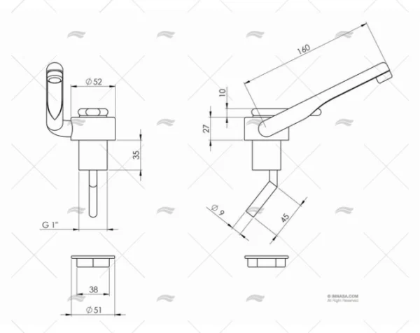 GRIFO FREGADERO AGUA FRIA ABATIBLE CAN