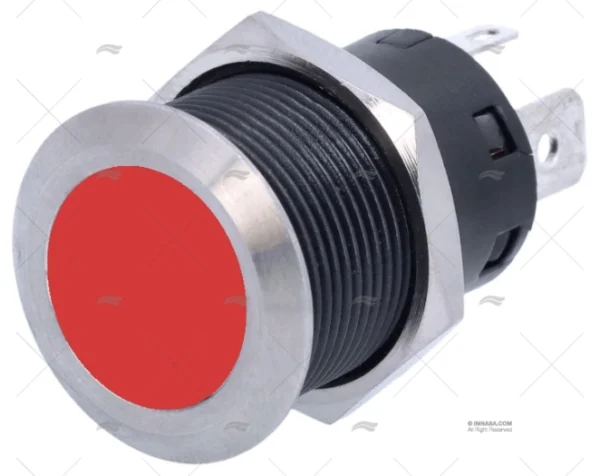 INTERRUPTOR LED PUSH 20A ROJO FONDO
