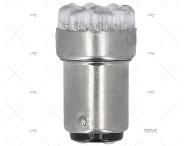 BOMBILLA BA15D 12V 0.7W LED AZUL