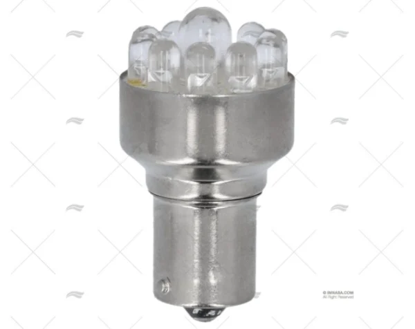 BOMBILLA BA15S 12V 0.7W LED AMARILLA