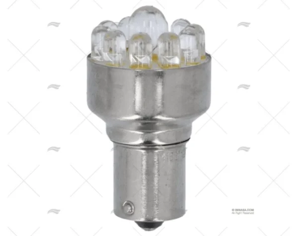 BOMBILLA BA15S 12V 0.7W LED ROJO