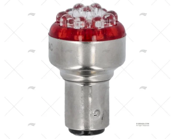 BOMBILLA BAY15D+- 12V 0.7W LED ROJO