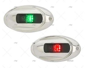 LUZ NAV REDONDA BABOR/ESTRIBOR PAR INOX ATTWOOD