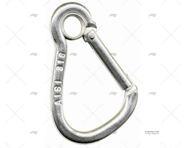 MOSQUETON CON OJO 52mm INOX HARNES KONG KONG