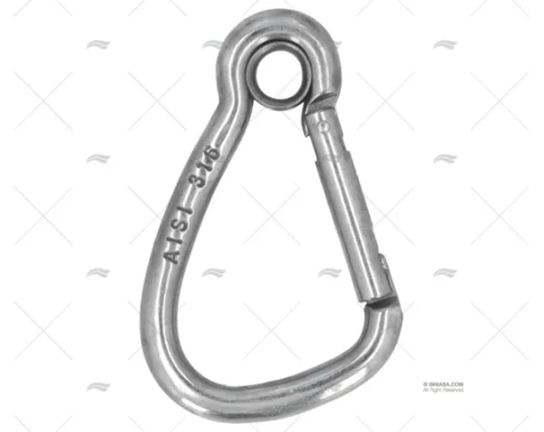 MOSQUETON CON OJO 65mm INOX HARNES KONG KONG