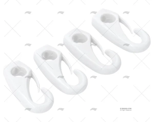 MOSQUETON NYLON 6mm 1/4" BLANCO (4ud)