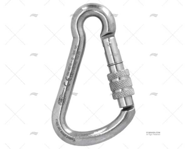 MOSQUETON SIN OJO 100 INOX ROSCA HR KONG KONG