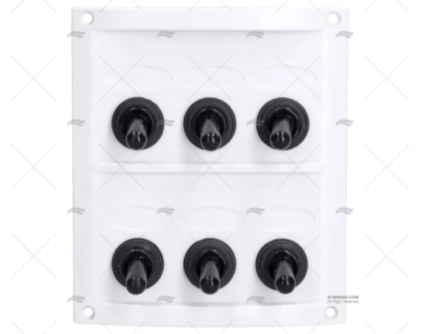 PANEL ELECTRICO 6 BOTONES 4-1/4" BLANCO