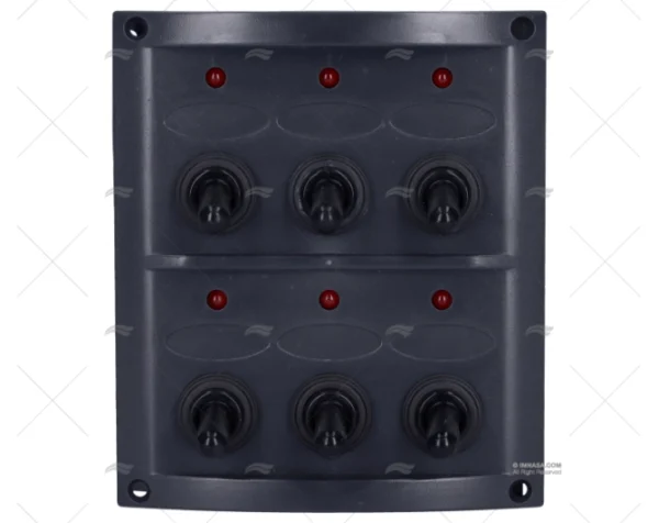 PANEL ELECTRICO 6 BOTONES 4-1/4" NEGRO