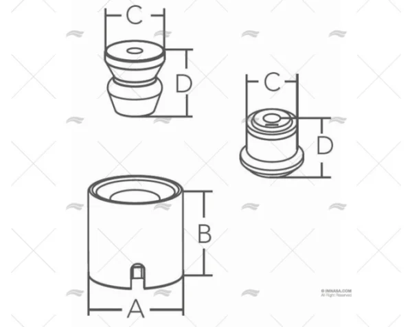 PARADA DE GOMA 21mm MARINE TOWN