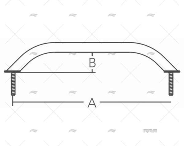 PASAMANO C/ESPARRAGOS SS 316 219mm AK MARINE TOWN