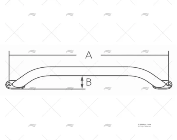 PASAMANO INOX 305mm MARINE TOWN