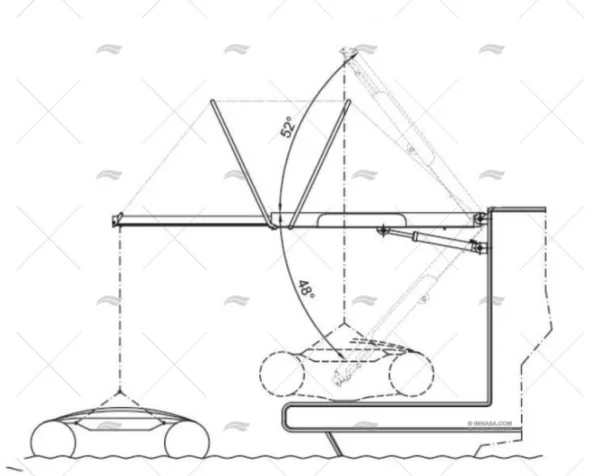 PASARELA BS PI461 2250mm 12V 200Kg.BLANC BESENZONI