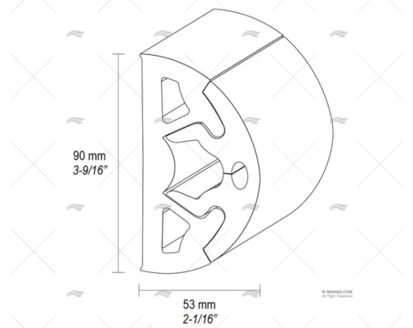 PERFIL PVC BINO H 90 NEGRO 12m TESSILMARE