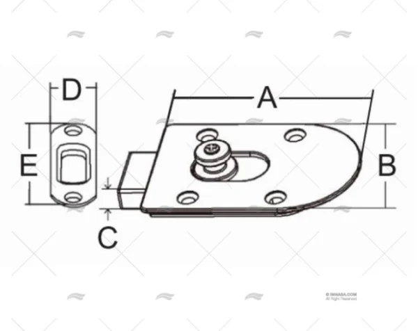 PESTILLO 91mm INOX 316 MARINE TOWN