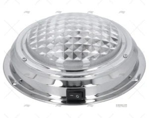 PLAFON LUZ C/INTERRUPTOR INOX 169mm