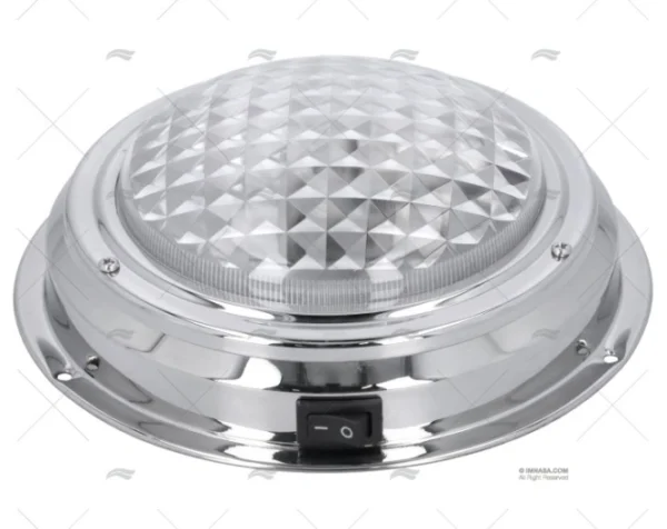 PLAFON LUZ C/INTERRUPTOR INOX 169mm