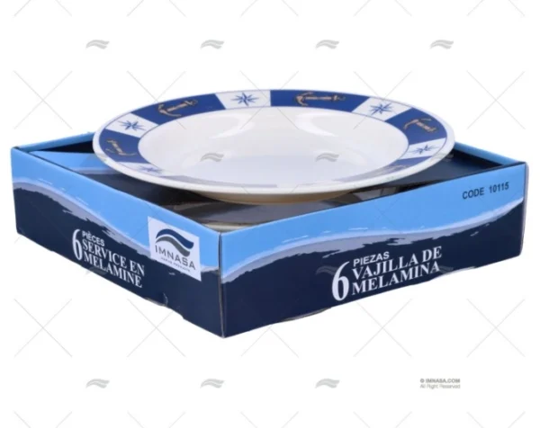 PLATO HONDO MELAMINA 6pcs