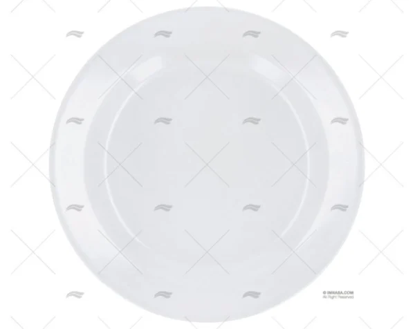 PLATO LLANO MELAMINA BLANCO ANTIDES. 6pc