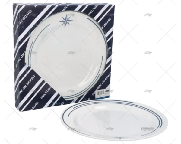 PLATO LLANO MELAMINA ROSA VIENTOS 6pcs