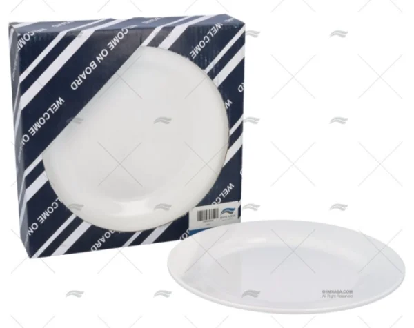 PLATO POSTRE MELAMINA BLANCO ANTIDES. 6p