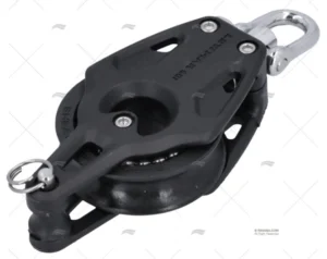 POLEA CONTROL T/4 SIMPLE C/ARRAIGO NEGRA LEWMAR