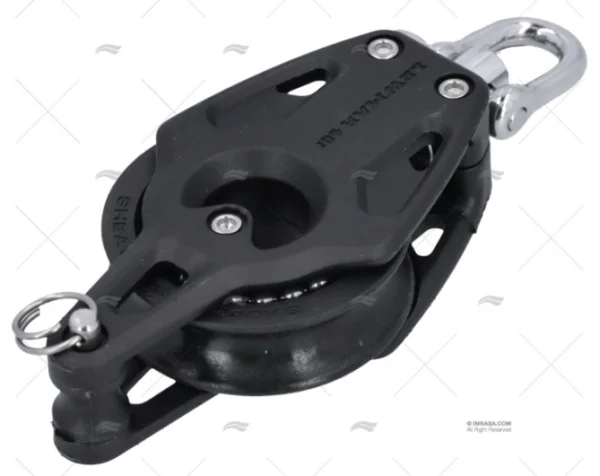 POLEA CONTROL T/4 SIMPLE C/ARRAIGO NEGRA LEWMAR