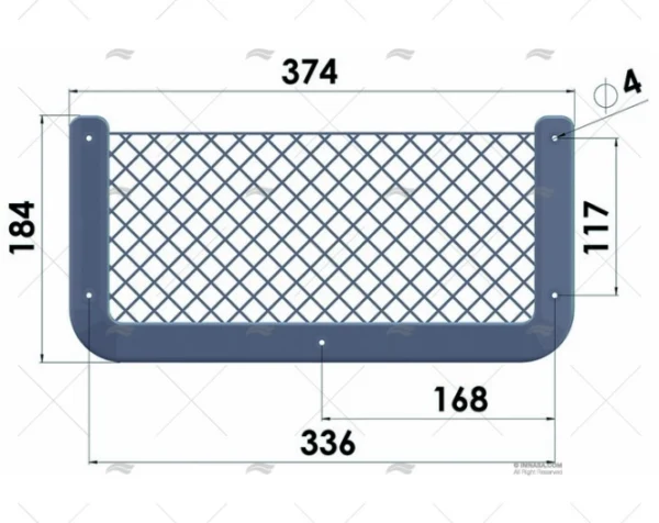 PORTA OBJETO BLANCO 180x365 mm