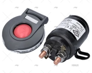 PULSADOR MOLINETE PIE ROJO 12V 140A DOW