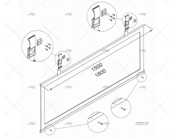 RED SEGURIDAD REGULABLE 1500x300mm GS