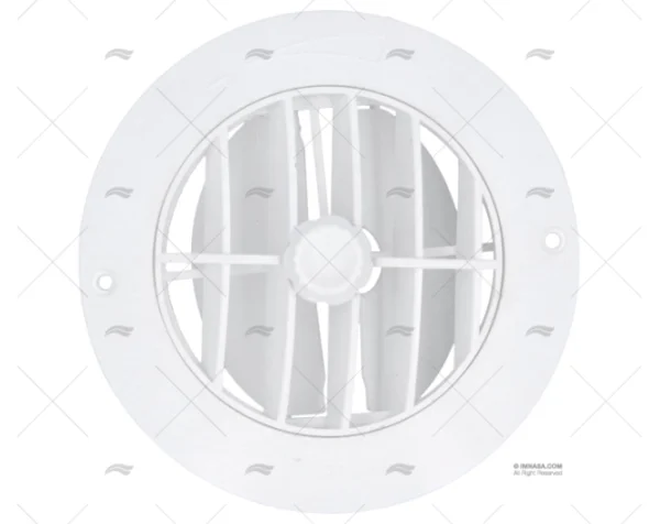 REJILLA AIRE PVC 100MM REDONDA BLANCA