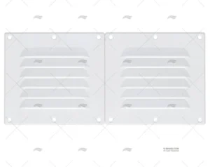 REJILLA PLASTICO BLANCA 118X256 mm