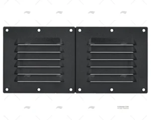 REJILLA PLASTICO NEGRA 118X256 mm