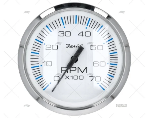 RELOJ TACOMETRO BLANCO 7000RPM FARIA
