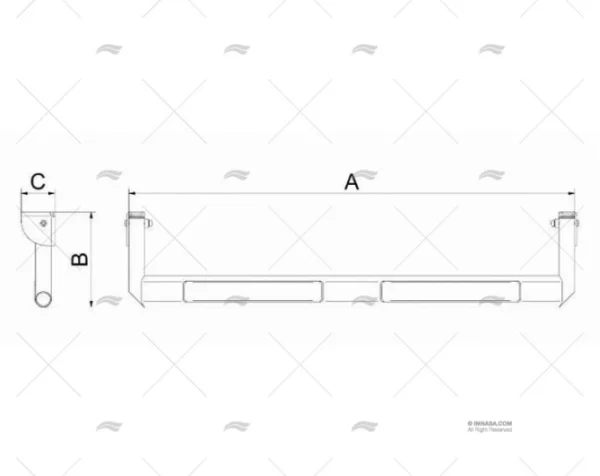 REPOSAPIES PLEGABLE 350x150x55mm