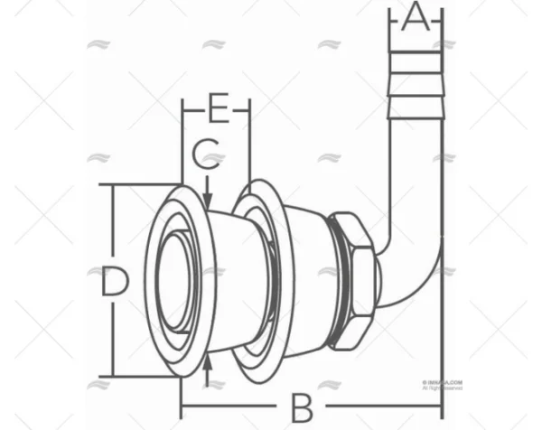 RESPIRADERO 90º INOX SS316 13mm MARINE TOWN