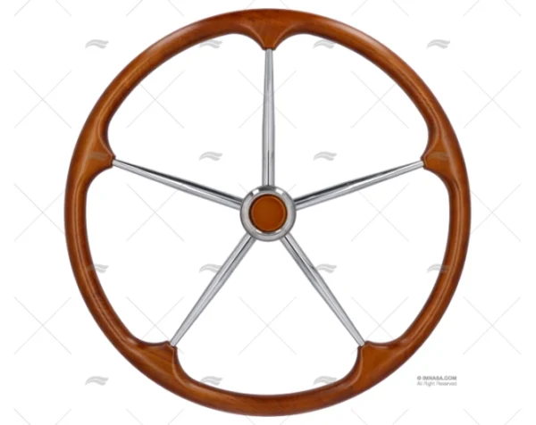RUEDA TIMON 600mm 5R MADERA/INOX T8/60 SAVORETTI ARMANDO