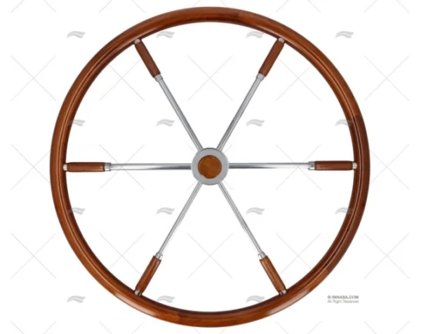 RUEDA TIMON 700mm 6R MADERA/INOX SAVORETTI ARMANDO