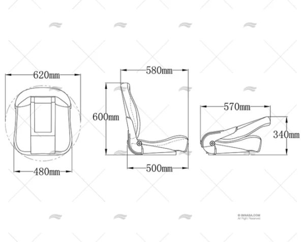 SILLA CONFORT PRO AZUL/BLANCO