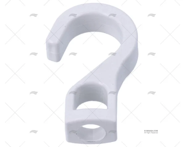 SOPORTE GANCHO NYLON BLANCO 20mm