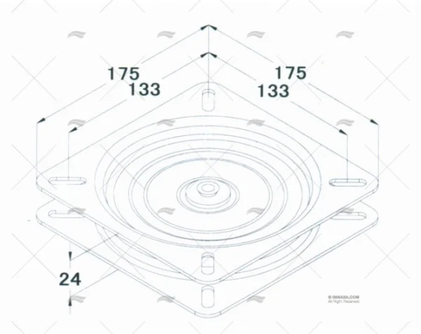 SOPORTE GIRATORIO INOX 175X175