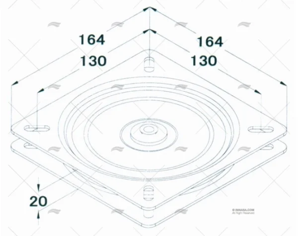 SOPORTE GIRATORIO METAL 164X164