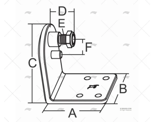 SOPORTE INOX BRAZO SILLA INOX 316 MARINE TOWN