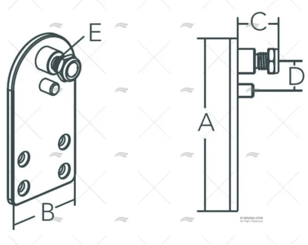 SOPORTE INOX SS316 MARINE TOWN