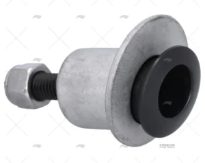 SOPORTE PALO C/FILETAJE NEGRO 40mm INOX MARINE TOWN