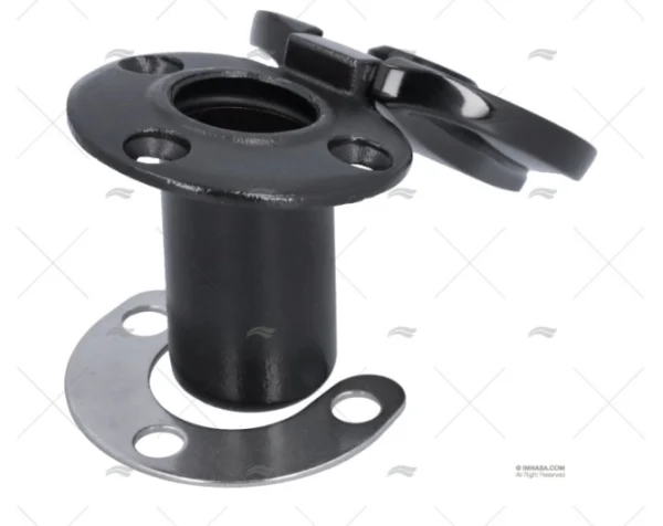 SOPORTE PALO C/TAPA NEGRO BRILLANTE MARINE TOWN