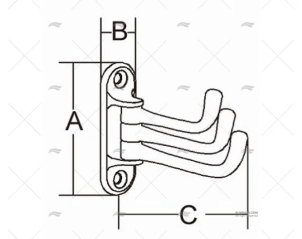 SOPORTE PERCHA INOX 316