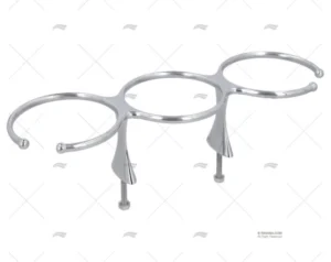 SOPORTE VASO X 3 INOX SS 316 CUBIERTA 10