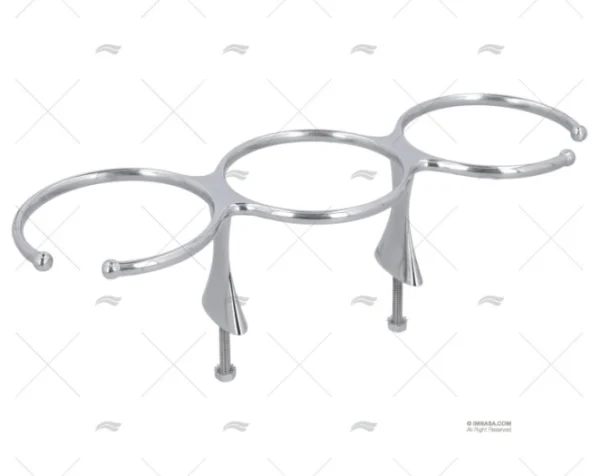 SOPORTE VASO X 3 INOX SS 316 CUBIERTA 10